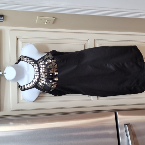 VENUS Dresses & Skirts - Venus Mirror Pieces Black Sexy Dress